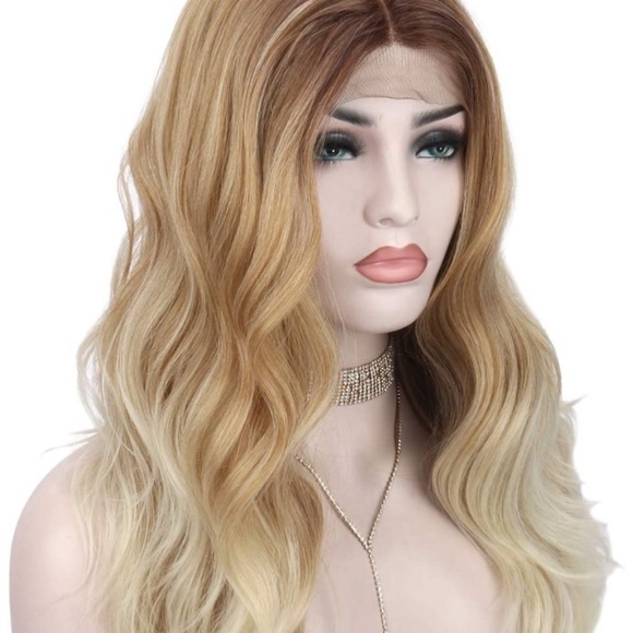 24” Ombre Blonde Lace Front Wigs with Baby Hair